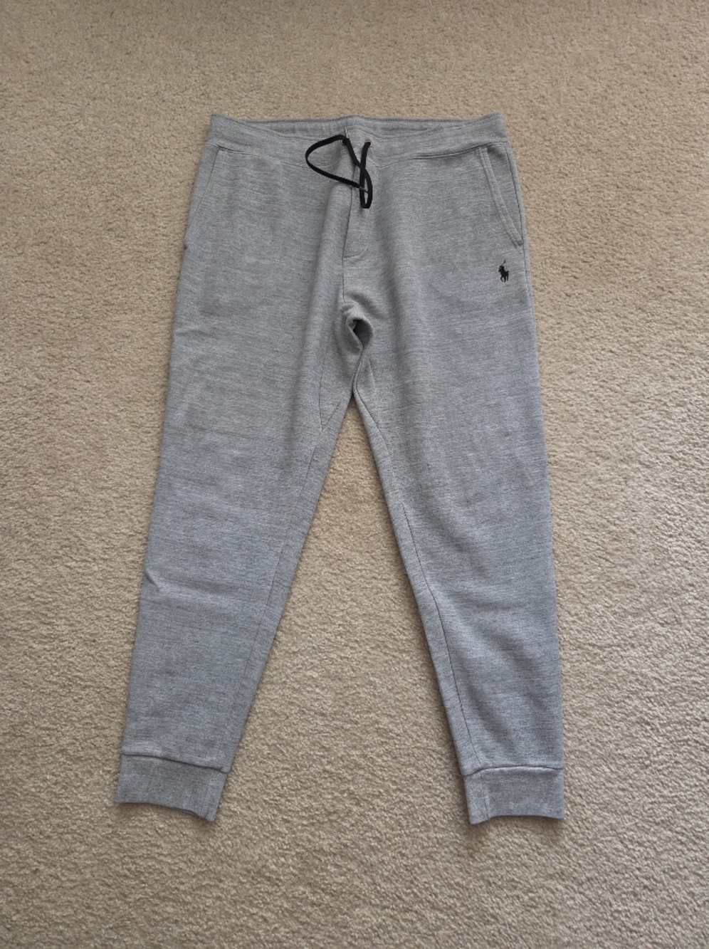 Ralph Lauren Light Gray Double Knit Polo Joggers
